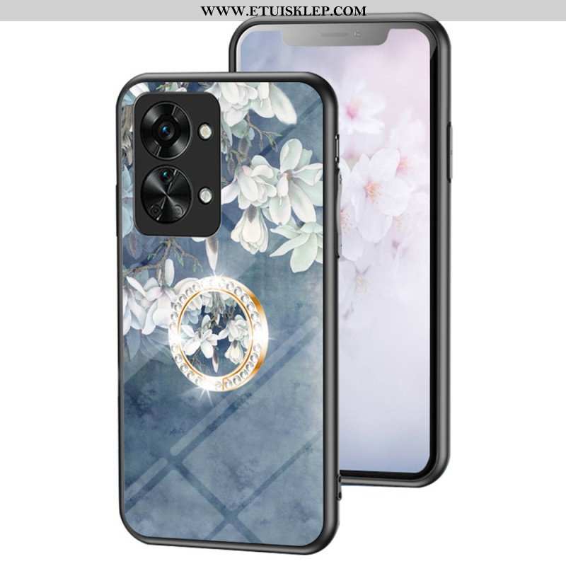 Futerały do OnePlus Nord 2T 5G Pierścionek Z Diamentami W Kwiaty Ze Szkła Hartowanego